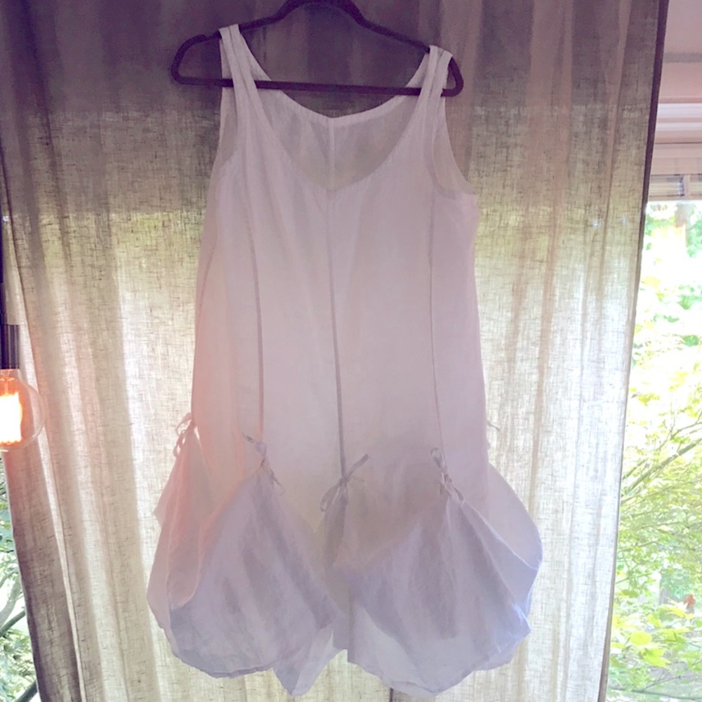 Eileen fisher Irish linen parachute or bustle dress